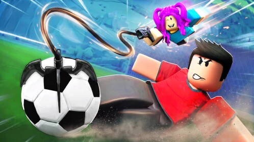 Illegal Soccer match with a football, gadgets, and players